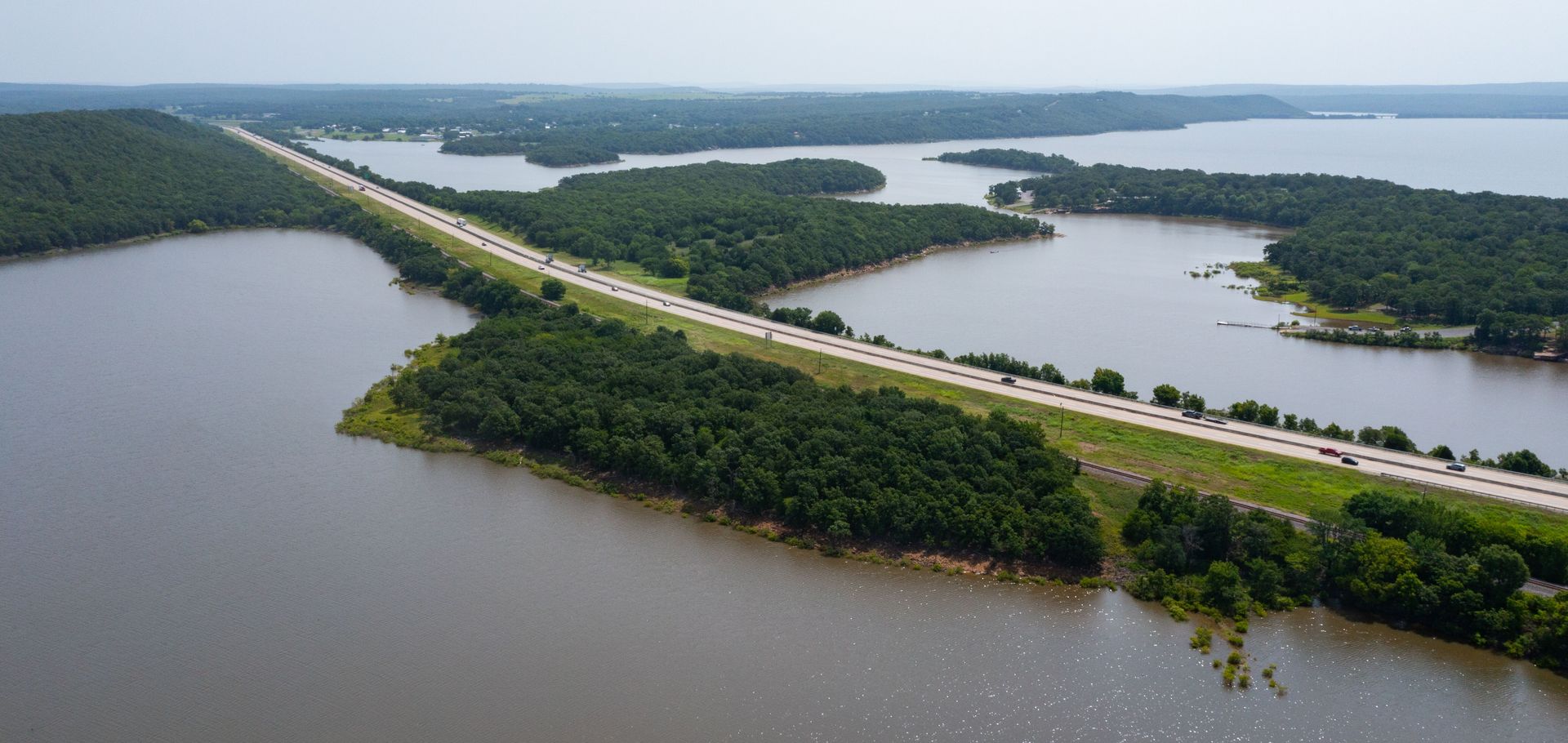 The Jefferson Highway stretch over Lake Eufaula.
