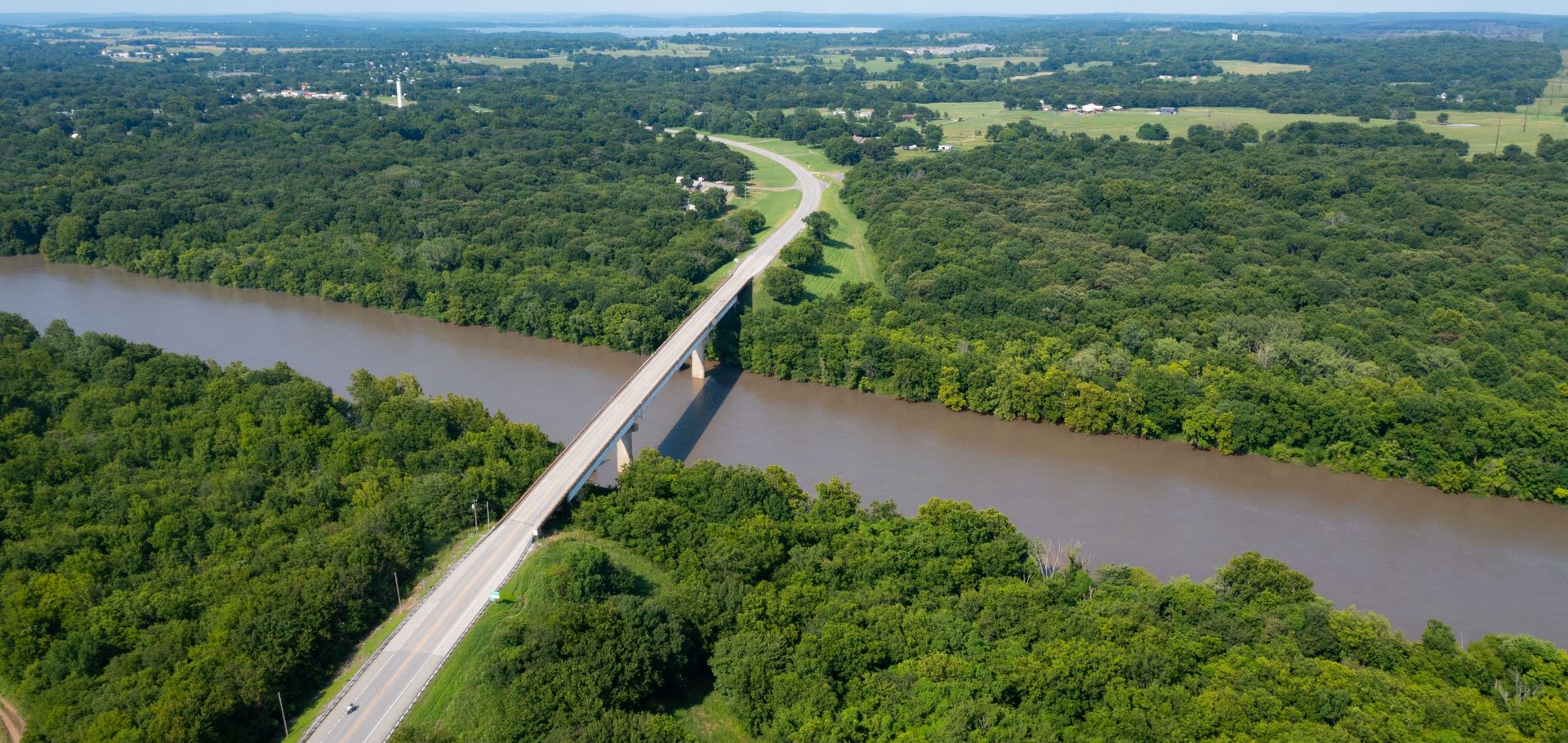 The Jefferson Highway crossing over the Verdigris River.