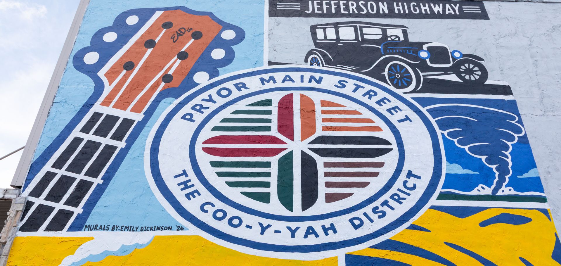 The Pryor Main Street mural found on Jefferson Highway.