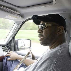 Wayman Tisdale traveling in Los Angeles in 2008