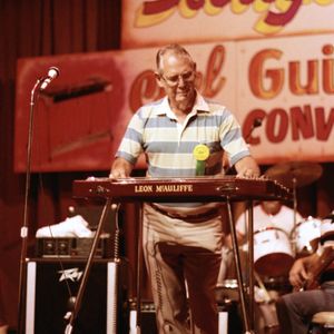 Leon McAuliffe performing on his steel guitar