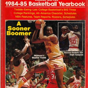 Wayman Tisdale playing for the Oklahoma sooners on the cover of a 1984 issue of The Sporting News magazine