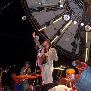 The Flaming Lips lead singer Wayne Coyne at The Zoo Amphitheatre in Oklahoma City.