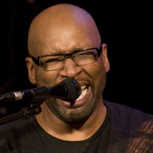 Wayman Tisdale performing with his band in 2008