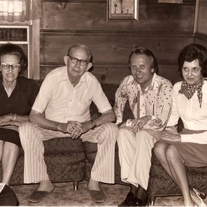 Albert & Goldie Brumley (left) with James and Mim Blackwood (right) in the mid-1970's