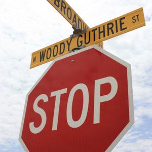 A street in Okemah was named for the famous Oklahoman Woody Guthrie.