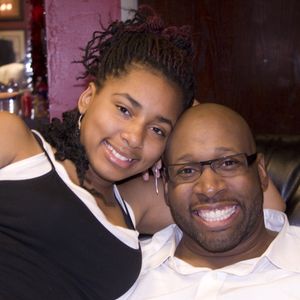 Wayman Tisdale with his daughter in 2008