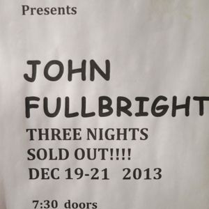 John Fullbright flyer on the wall at The Blue Door