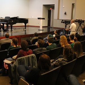 Jimmy Webb hosting a master class for ACM@UCO and UCO students in 2014