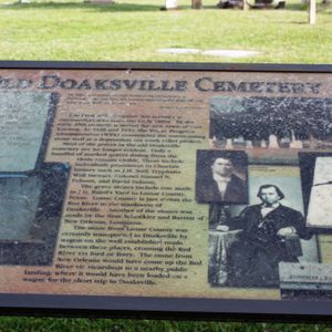 A small display at the Doaksville Cemetery tells some history of Wallace Willis, who is possibly buried there.