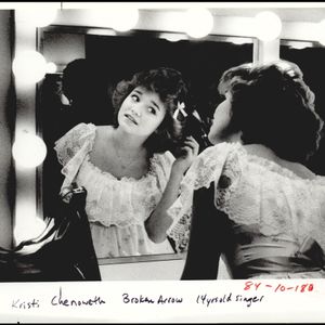 Kristin Chenoweth at 14 years old prepares for a Broken Arrow High School performance. 