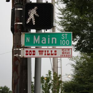 Bob Wills street sign in downtown Tulsa.