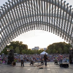 John Fullbright performing on the Great Lawn at the Myriad Botanical Gardens