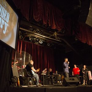 Owen Pickard with the Oklahoma Opry band in October 2017.