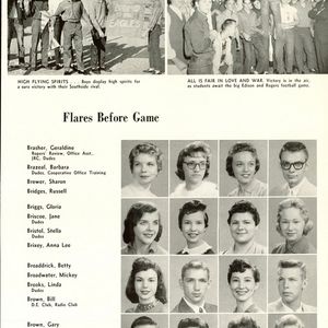 Leon Russell, who was known as Russell Bridges at the time, is pictured as a high school senior on the far right in the top row of his yearbook. 


