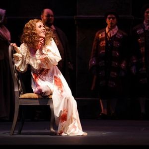 Sarah Coburn performing in the Tulsa Opera's production of Lucia di Lammermoor