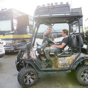 Rascal Flatts backstage prior to their performance at the Klipsch Music Center in Noblesville, Indiana on May 30, 2015