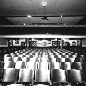 A view of the seating inside the Aldridge Theatre in the Deep Deuce district of Oklahoma City.  The Aldridge Theatre was located at 303-305 NE 2nd Street, just slightly west of where the Deep Deuce Grill stands today.