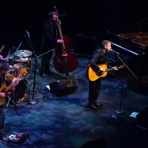John Fullbright performing at the University of Central Oklahoma's Mitchell Hall in 2014