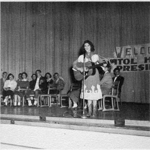 Wanda Jackson performing at Oklahoma City's Capitol Hill High School when she was a student there in 1954.