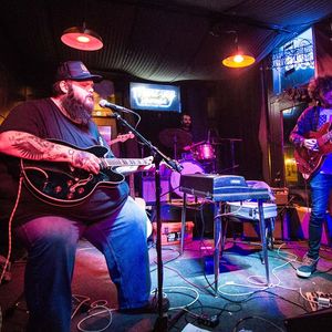 John Moreland and John Calvin Abney playing a hometown show at Tulsa's Mercury Lounge. 