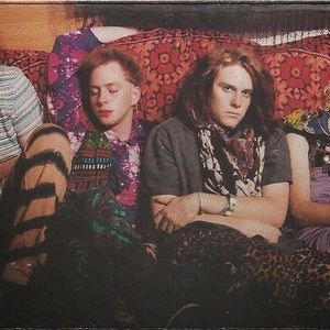 Band members Ted Leader, Mark Metzger, Kevin McElhaney and Tyson Meade in a 1990 photo which appears on the back cover of "Violent Religion"