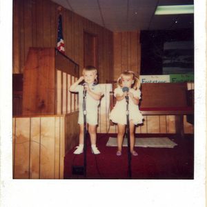 Three-year-old Carrie Underwood sings at her church in Checotah.