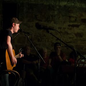 John Fullbright performing at the Brick St. Cafe during the 2009 WoodyFest in Okemah, Oklahoma