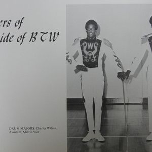 Charlie Wilson (left) as a Drum Major during his Senior year of high school at Booker T. Washington High School in Tulsa.