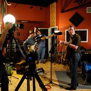 John Fullbright on the set of the 2012 shoot for the Satan & St. Paul video