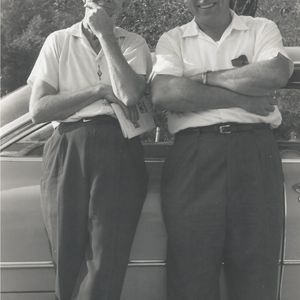 Albert Brumley (left) and a friend in the late 1960's