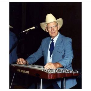 Leon Mcauliffe with his steel guitar