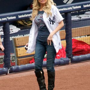 Kristin Chenoweth sang the national anthem for the Yankees home opener in 2010 at Yankee Stadium.