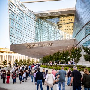 Crowds gather for a show at the BOK Center.