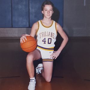 Bryan White's basketball portrait from Mayfield Jr. High, taken in 1988 at age 14