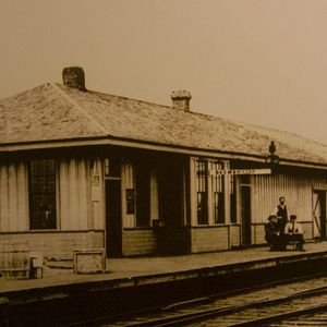 The Okemah Train Station, which Woody Guthrie frequently sang about in his songs.