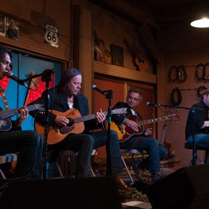 (Left to right) Dustin Welch, Kevin Welch, Michael Fracasso and John Fullbright perform at The Blue Door in 2014