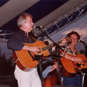 Mason Williams performing with Rick Cunha at the Oklahoma International Bluegrass Festival in 1999
