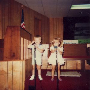 Three-year-old Carrie Underwood sings at her church in Checotah.