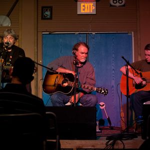 (Left to right) Tom Skinner, Greg Jacobs and John Fullbright performing at The Blue Door in 2009