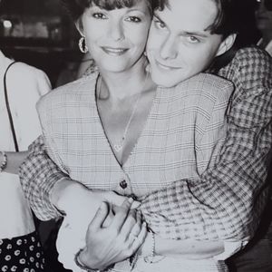 Bryan White with his mother at the celebration for his first #1 hit "Someone Else's Star" in Nashville in 1995