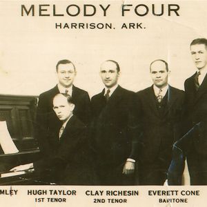 Band photo featuring Albert Brumley and the Melody Four Quartet