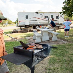 Set up camp at a scenic RV site at Great Plains State Park. Photo by Lori Duckworth/Oklahoma Tourism.