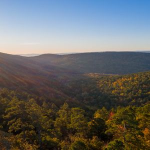 Talimena State Park boasts some of the most vibrant fall foliage in the state. Photo by Lori Duckworth/Oklahoma Tourism.