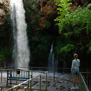 The crown jewel of Natural Falls State Park in West Siloam Springs is this 77-foot tall cascade that drops into a rock grotto below.