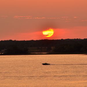 A beautiful sunset over Indian Point of Lake Thunderbird in Norman.
