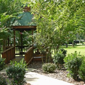 The gazebo at Honey Creek is a popular gathering spot for park visitors.