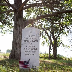 Reflect at the onsite grave of Roman Nose State Park's namesake, Cheyenne Chief Henry Caruthers Roman Nose. Photo by Lori Duckworth.