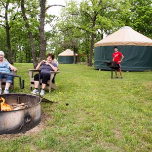 Enjoy the good life with a stay at one of Natural Falls State Park's yurts. Photo by Lori Duckworth/Oklahoma Tourism.