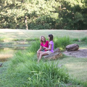 Round up your fishing lines and wait for the fish to bite at Keystone State Park. Photo by Rebekah Workman.